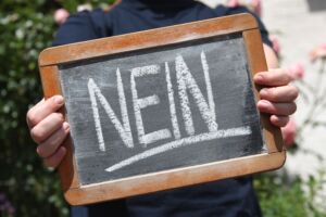 Nein sagen Grenzen ziehen 