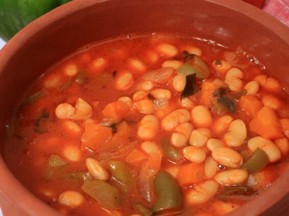 White Bean Soup In Serving Bowl